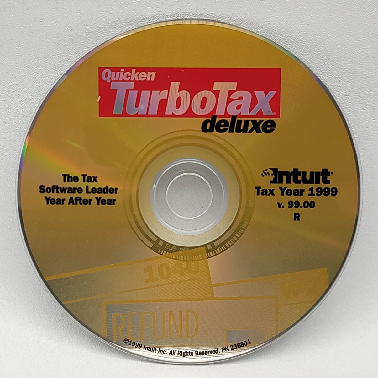 ⭐️ Intuit Quicken TurboTax Deluxe 1999 Software Installation CD – PC CD-ROM