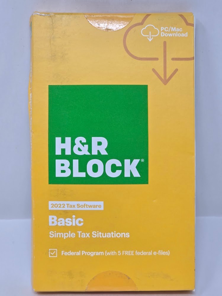 H&R Block 2022 Tax Software – Basic Simple Tax Situations PC/MAC