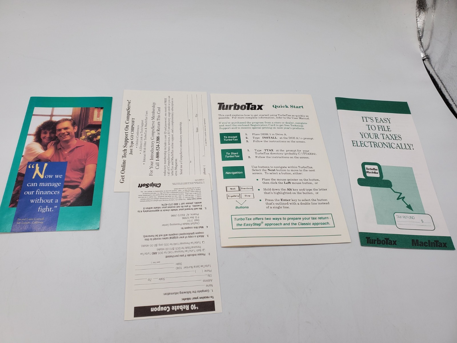 TurboTax Tax Year 1993 -Final Ver (ChipSoft, 3.5 & 5.25 Disks, DOS) Vintage CIB