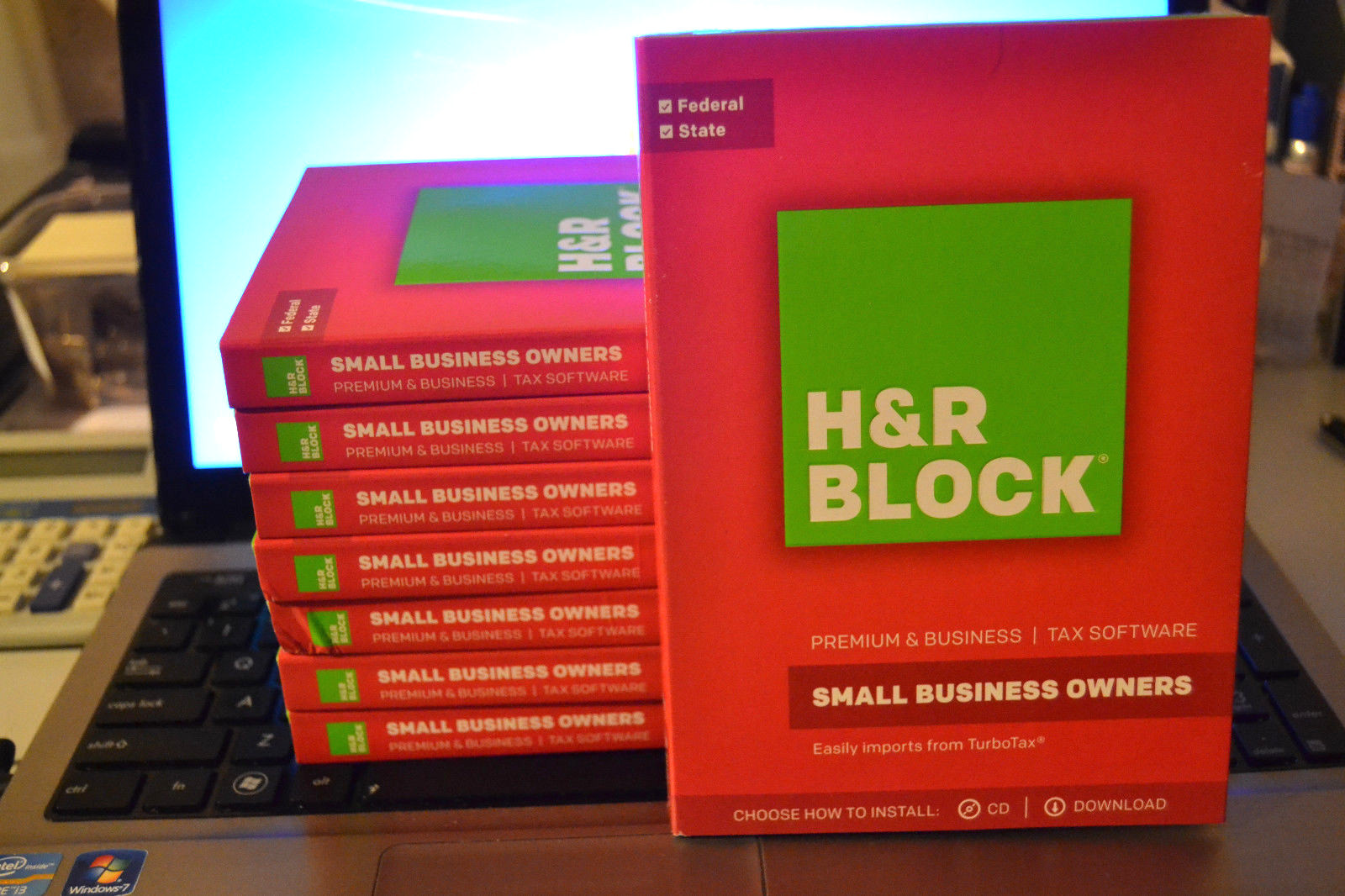 2018 H&R Block BUSINESS Premium turbo S-corp & Schedule C Tax Cut NEW Sealed CD