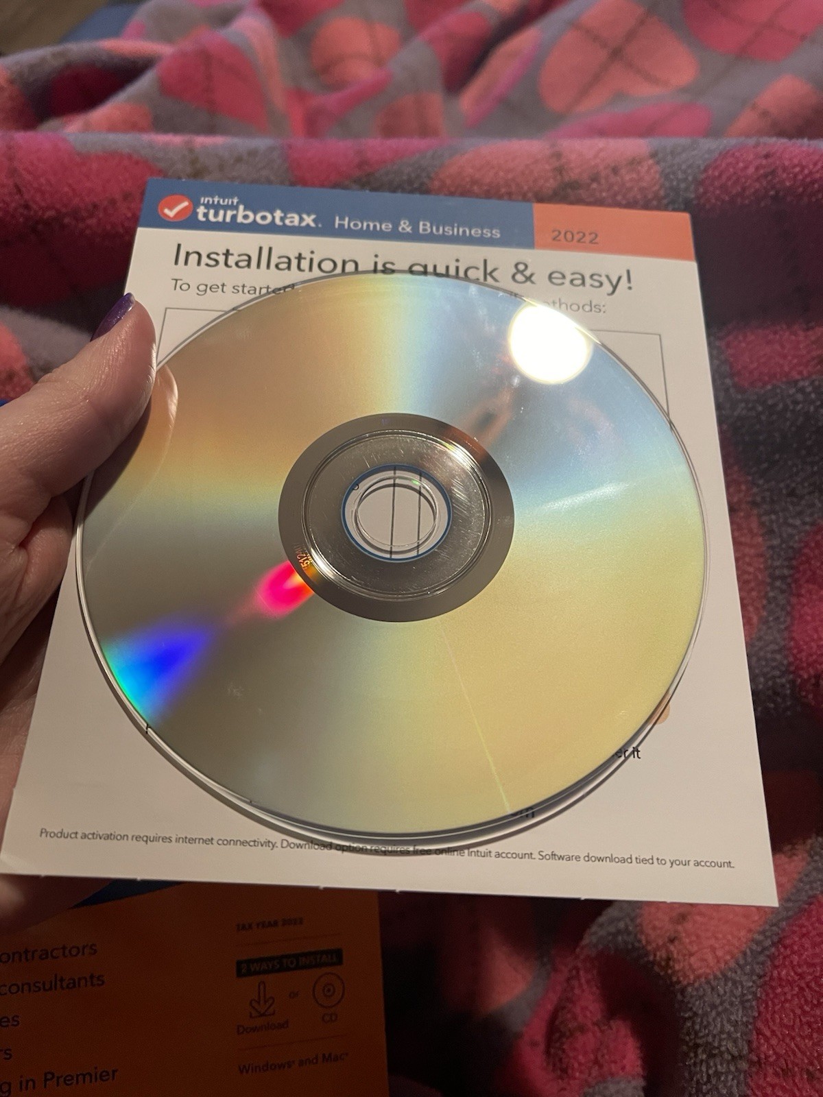 2022 Intuit TurboTax Home & Business Tax Prep CD Windows/Mac