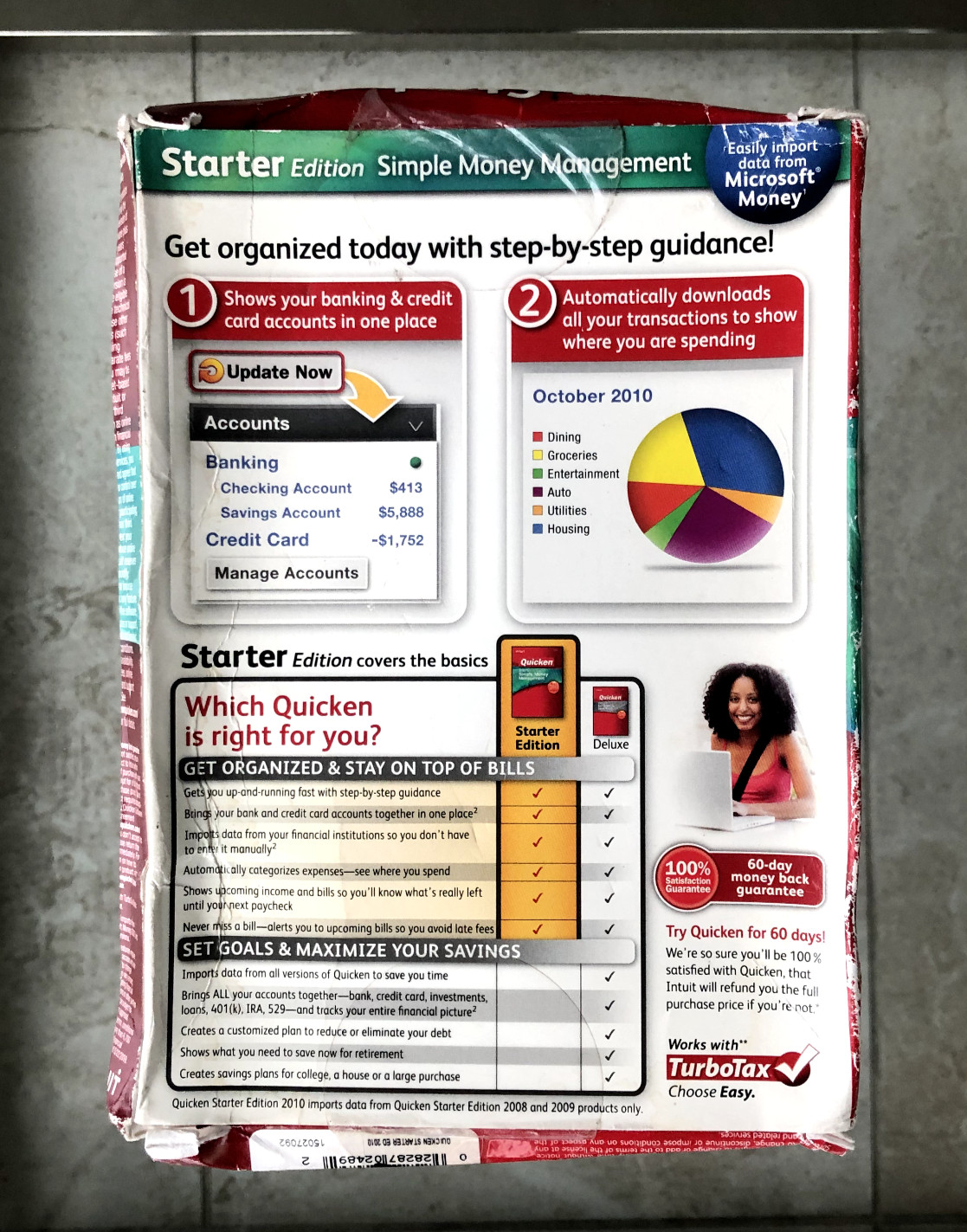 Intuit Quicken Starter Edition 2010 Retail Box for Windows XP/Vista/ 7