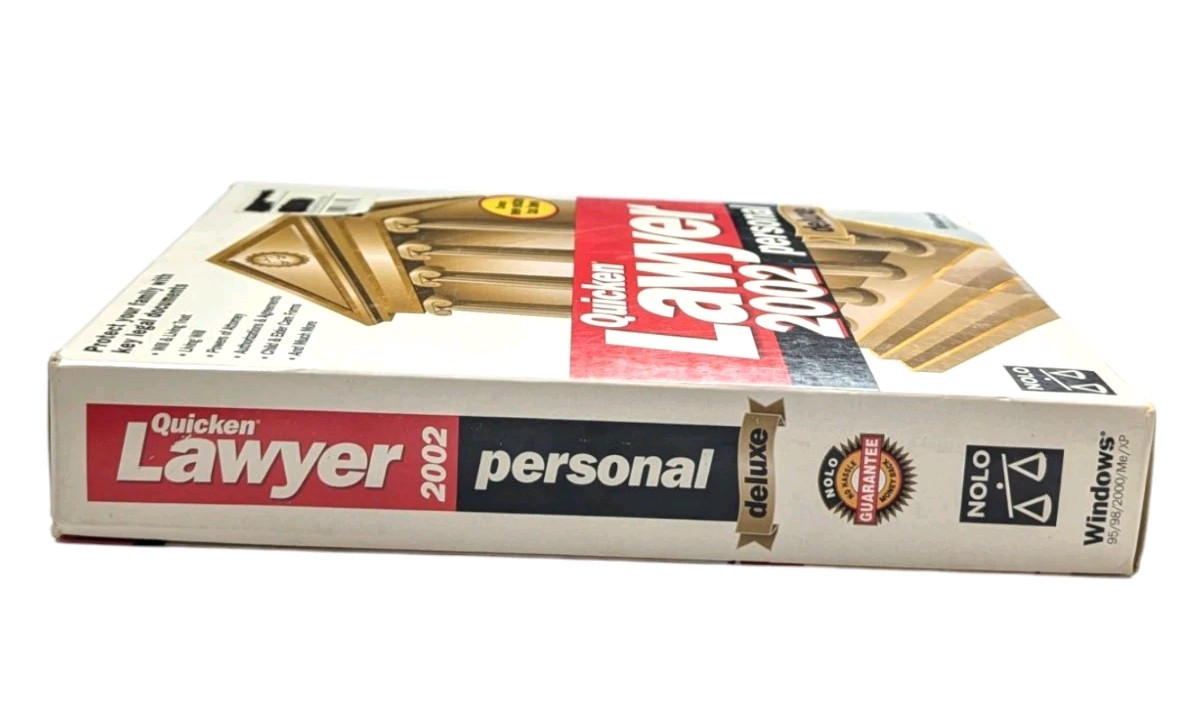 Quicken Lawyer 2002 Personal Deluxe For Windows 95/98/2000/ME/XP NEW UNOPENED