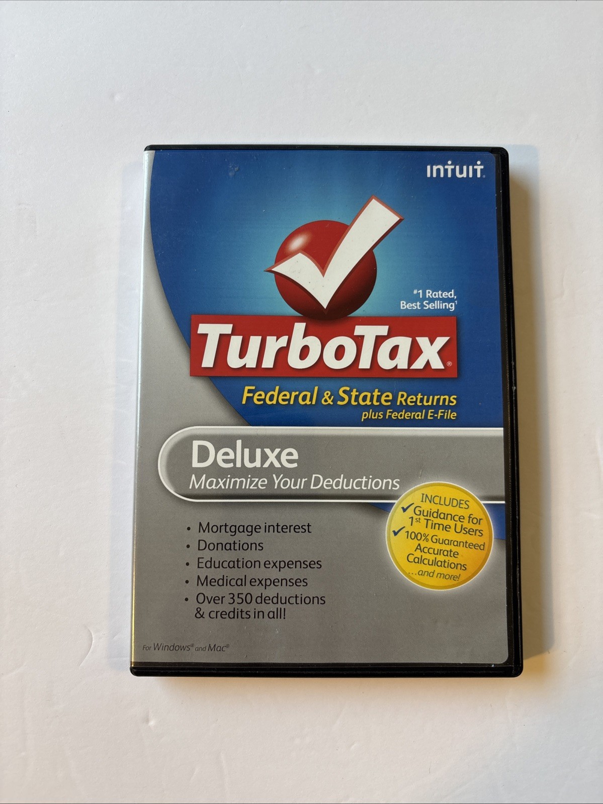 Turbotax 2010 Deluxe Federal & State Returns Turbo tax.
