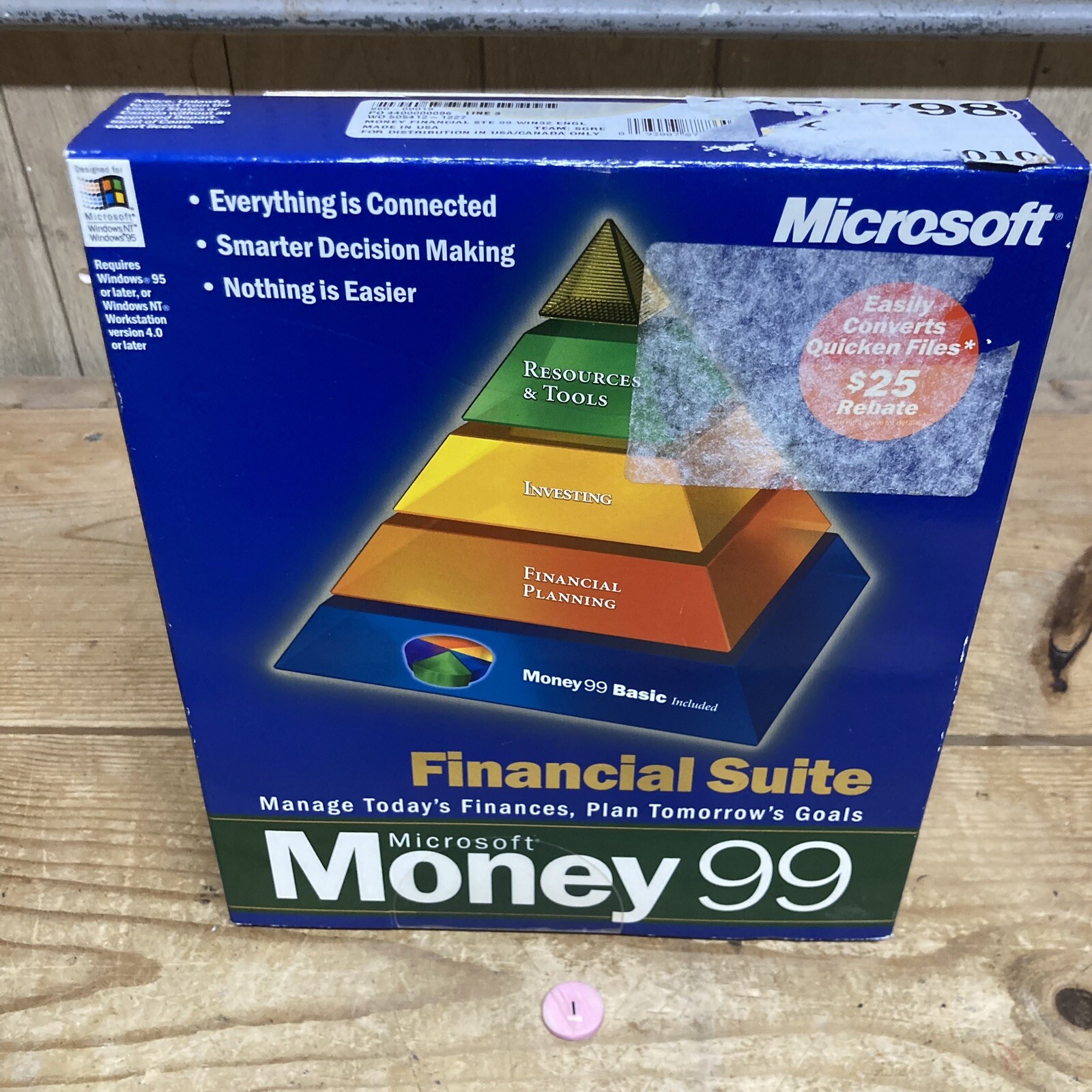 New Sealed Microsoft Money 99 Basic for Windows – Original Retail CD case