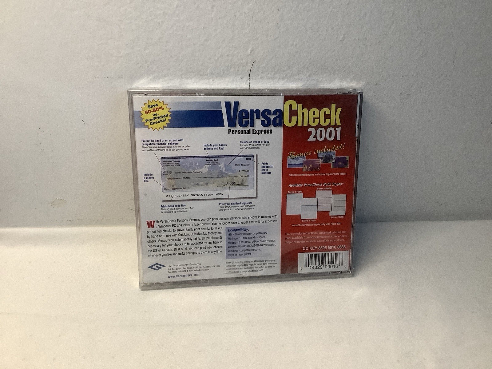 VersaCheck 2001 Personal Express Edition PC Computer Print Checks Software