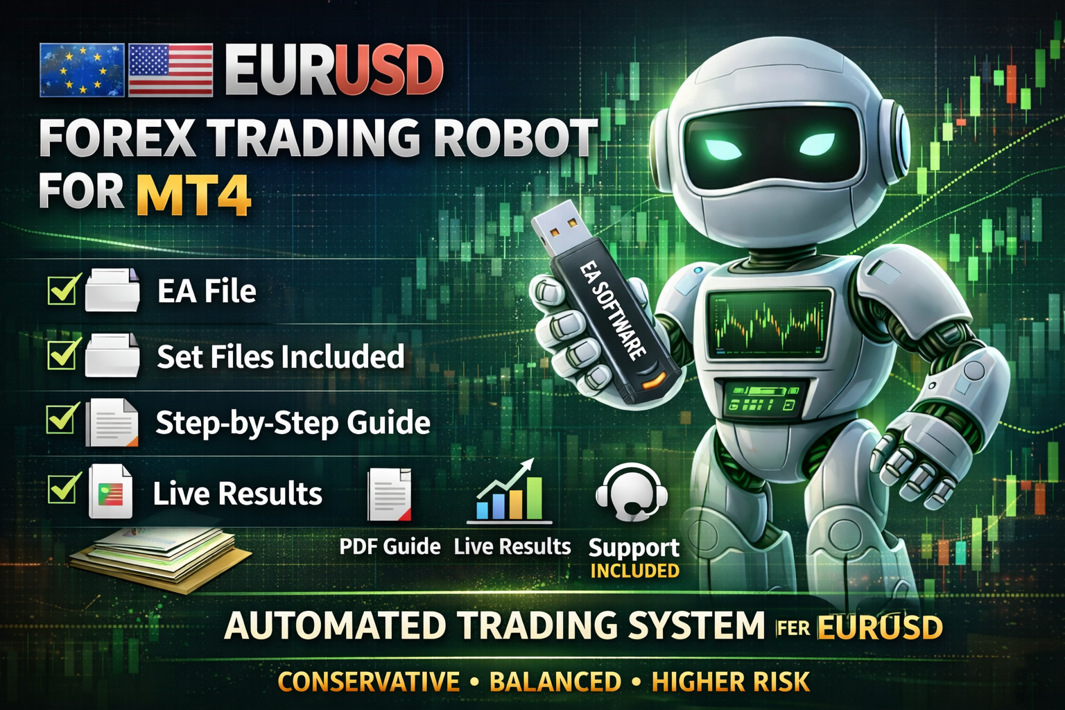 ✅Nexus EURUSD Forex EA Robot for MT4 | Auto Trading Expert Advisor + Presets