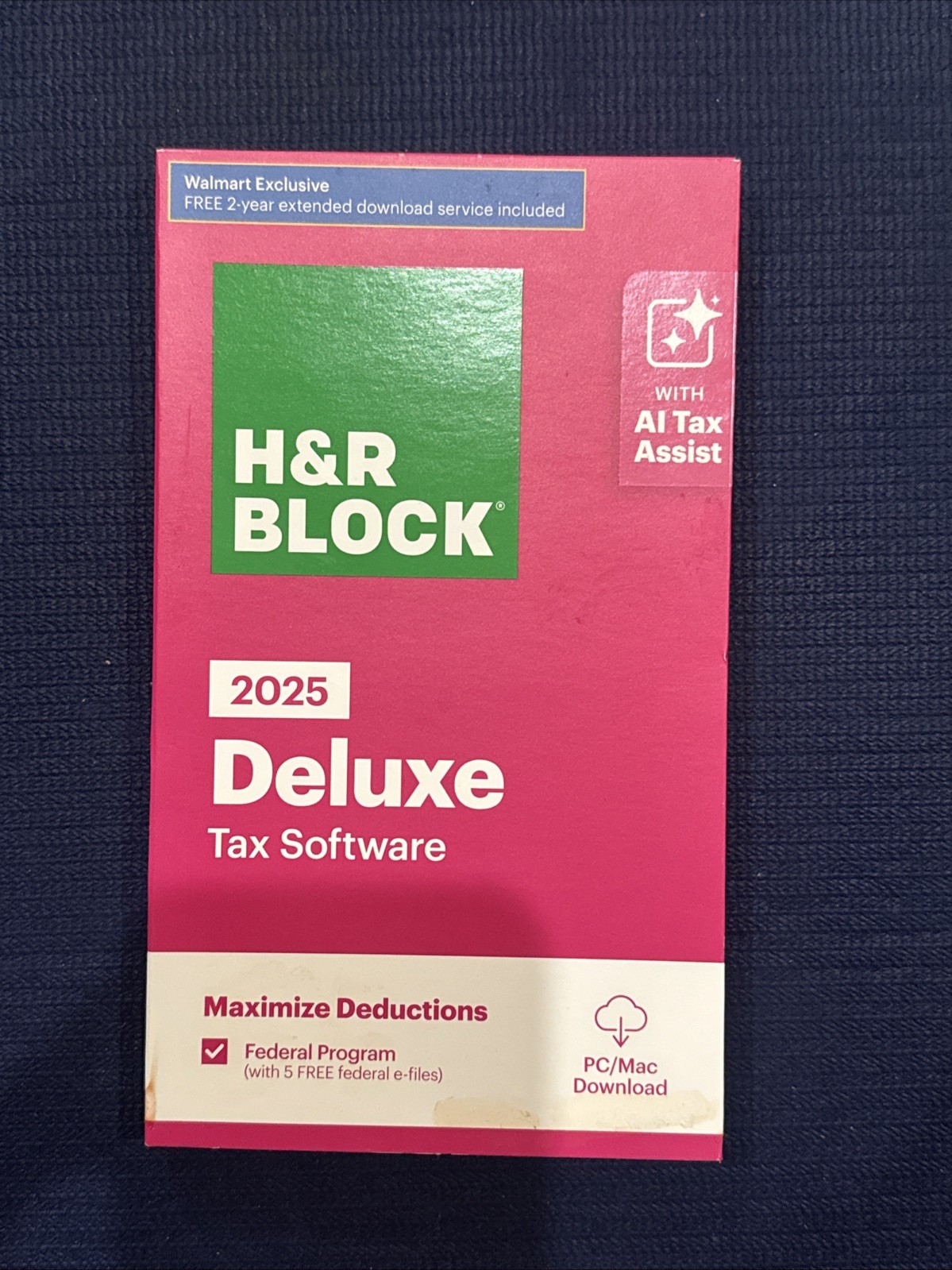 H&R Block Tax Software Deluxe 2025/Physical Card/Ships/For PC/MAC/BNIP