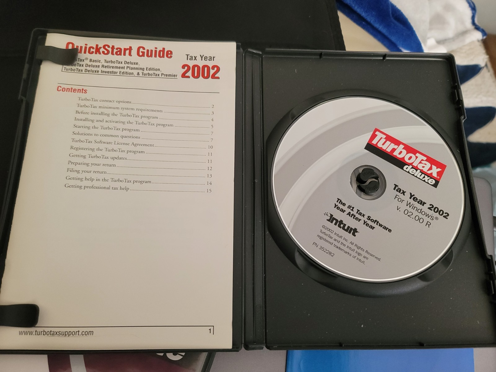 2002 Intuit TurboTax Deluxe Federal and California State For Windows