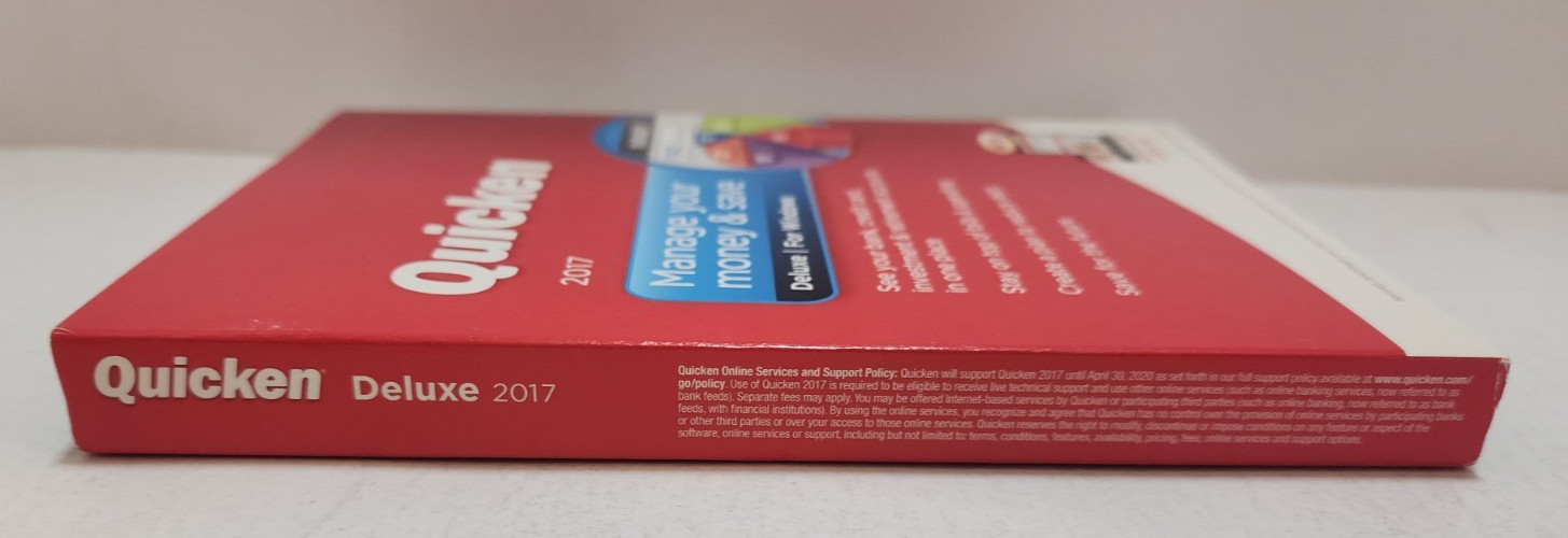 Intuit Quicken 2017 Deluxe For Windows Software Disc READ BEFORE PURCHASING!!