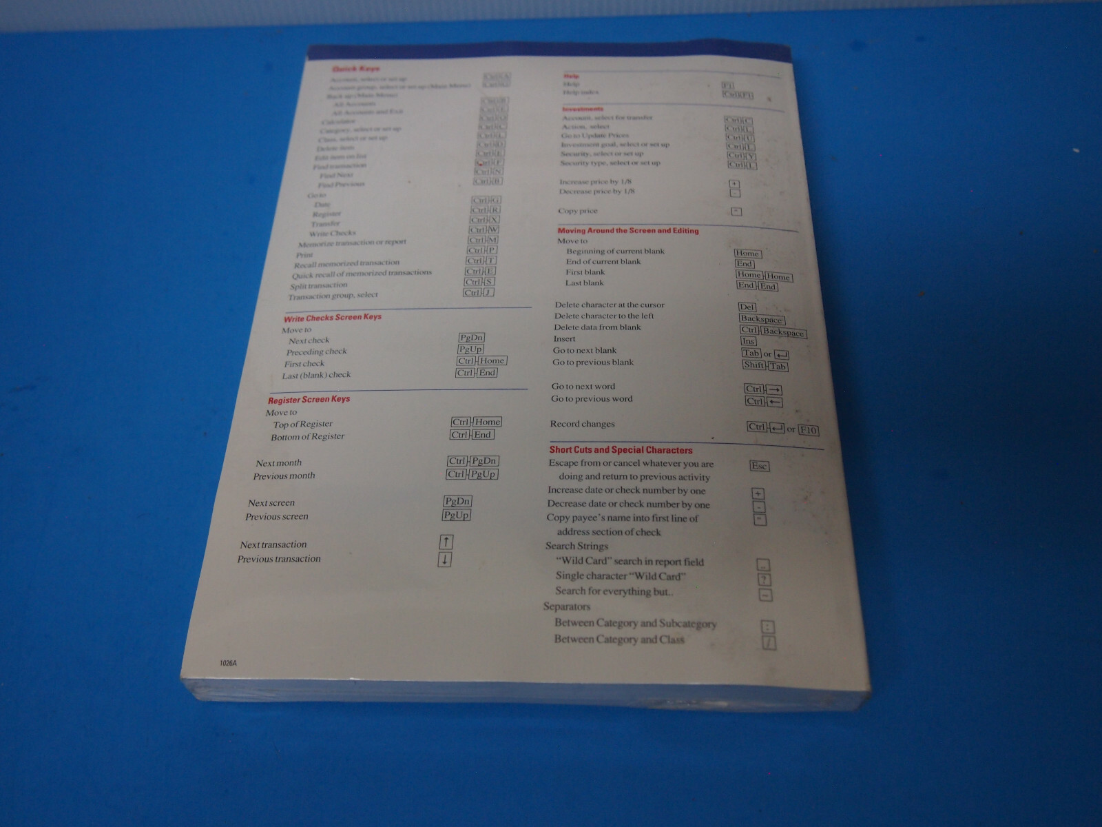 Quicken IBM INTUIT 3.5 Floppy for Windows IBM NEW SEALED 1026A