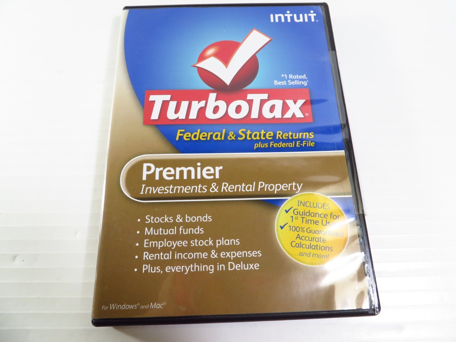 Turbotax 2012 Premier Investments and Rental Property, FREE 2-3 Day Ship!!!