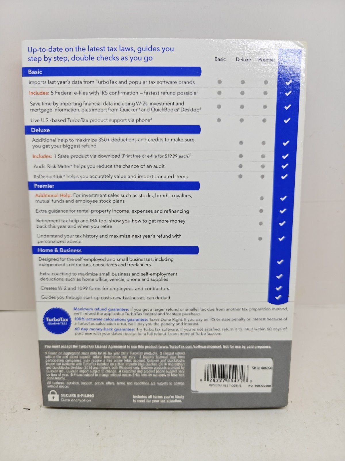 TurboTax 2018 Home & Business CD For Windows And Mac