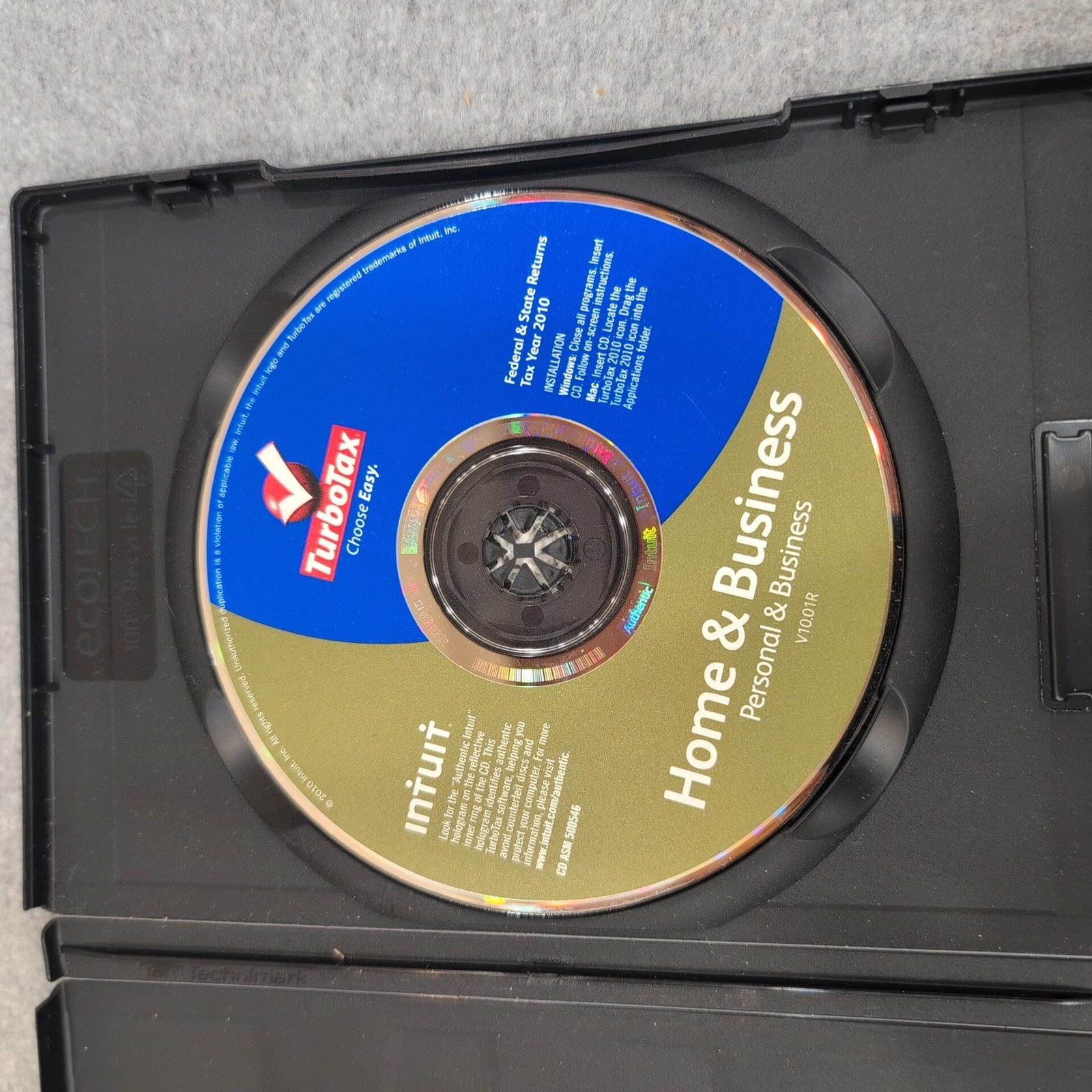 TurboTax Home & Business Federal State Returns Personal Business 2010 Software
