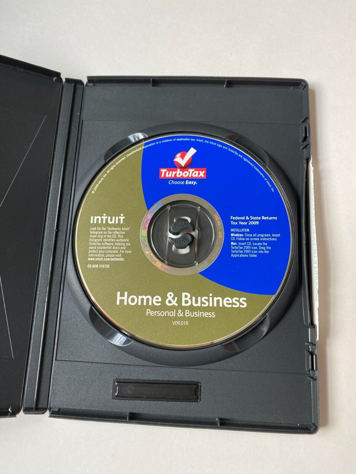 2009 TurboTax Federal Tax Return Home & Business Turbo Tax Intuit – Windows/Mac