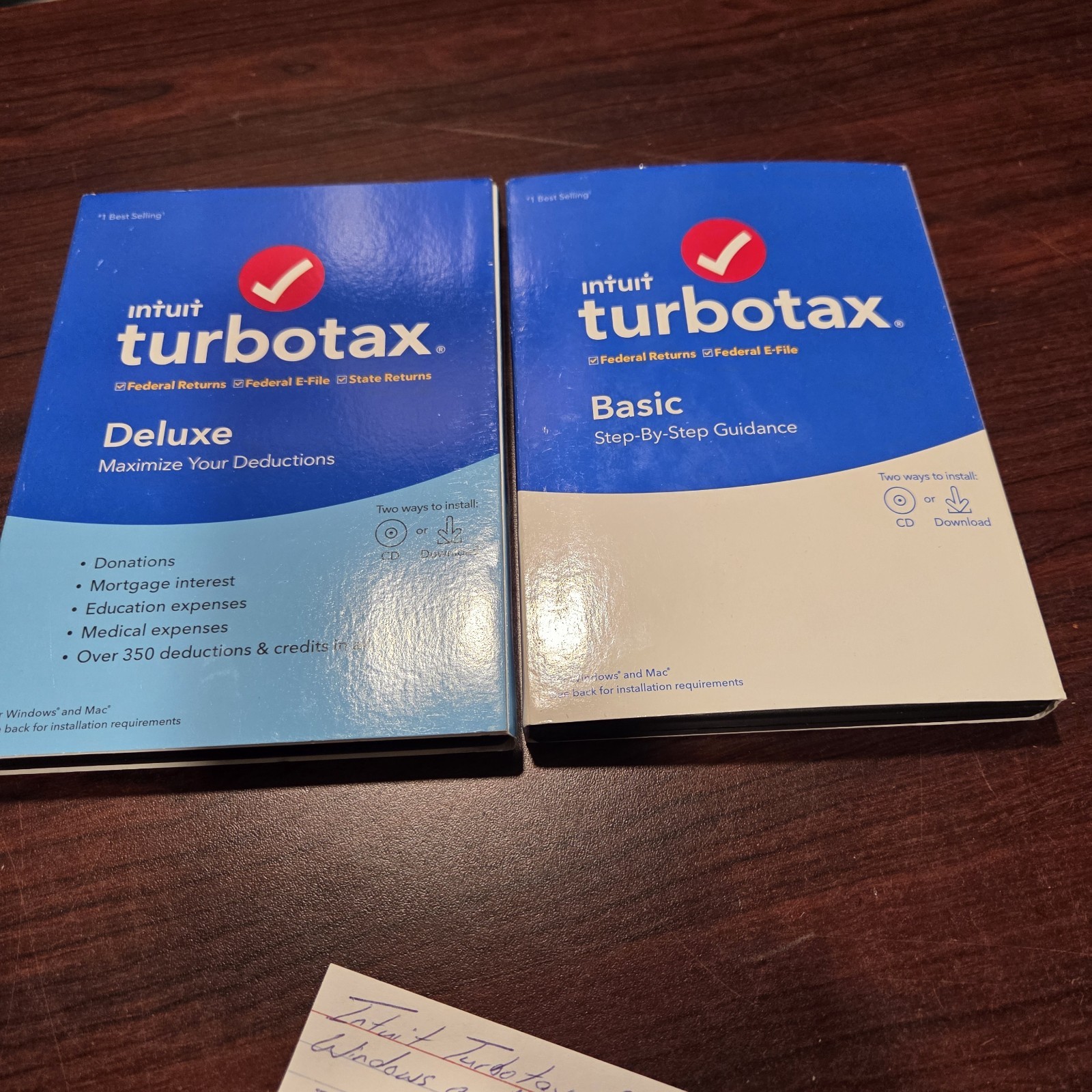 Intuit Turbotax Cd’s For Windows And Mac (2discs)
