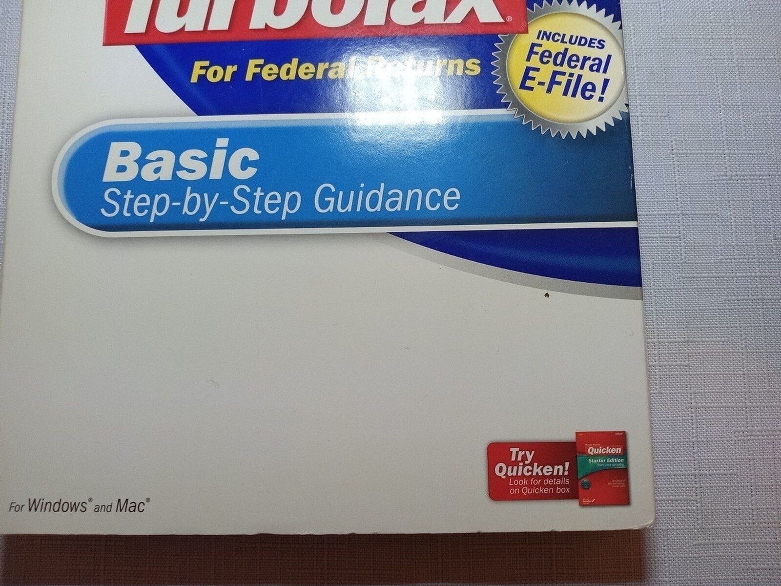 Intuit – TurboTax Basic Federal + e-File 2008 MAC or WINDOWS MINT CONDITION