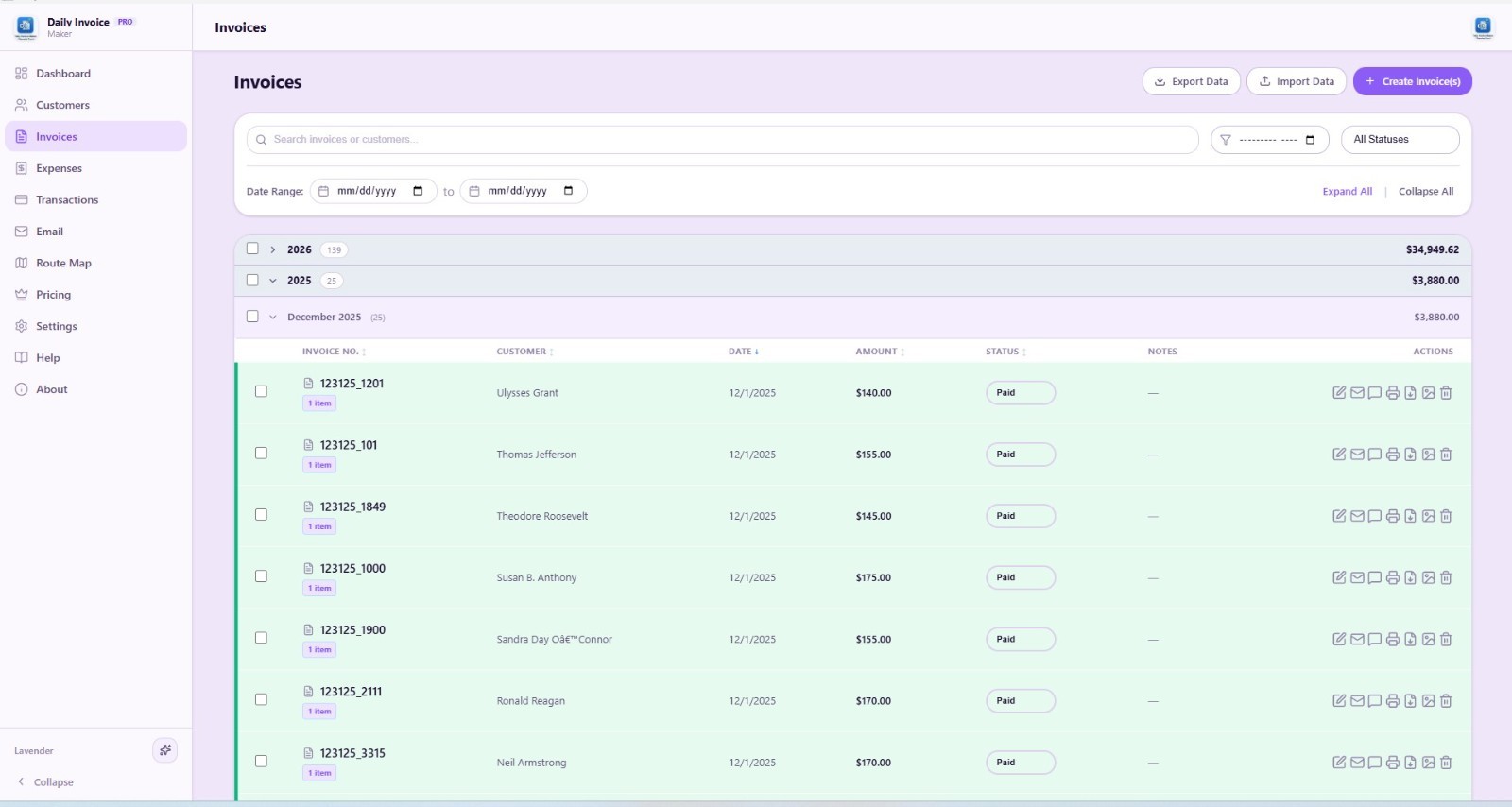 Daily Invoice Maker 2026 Accounting Bookkeeping Software Tax Filing Windows Mac