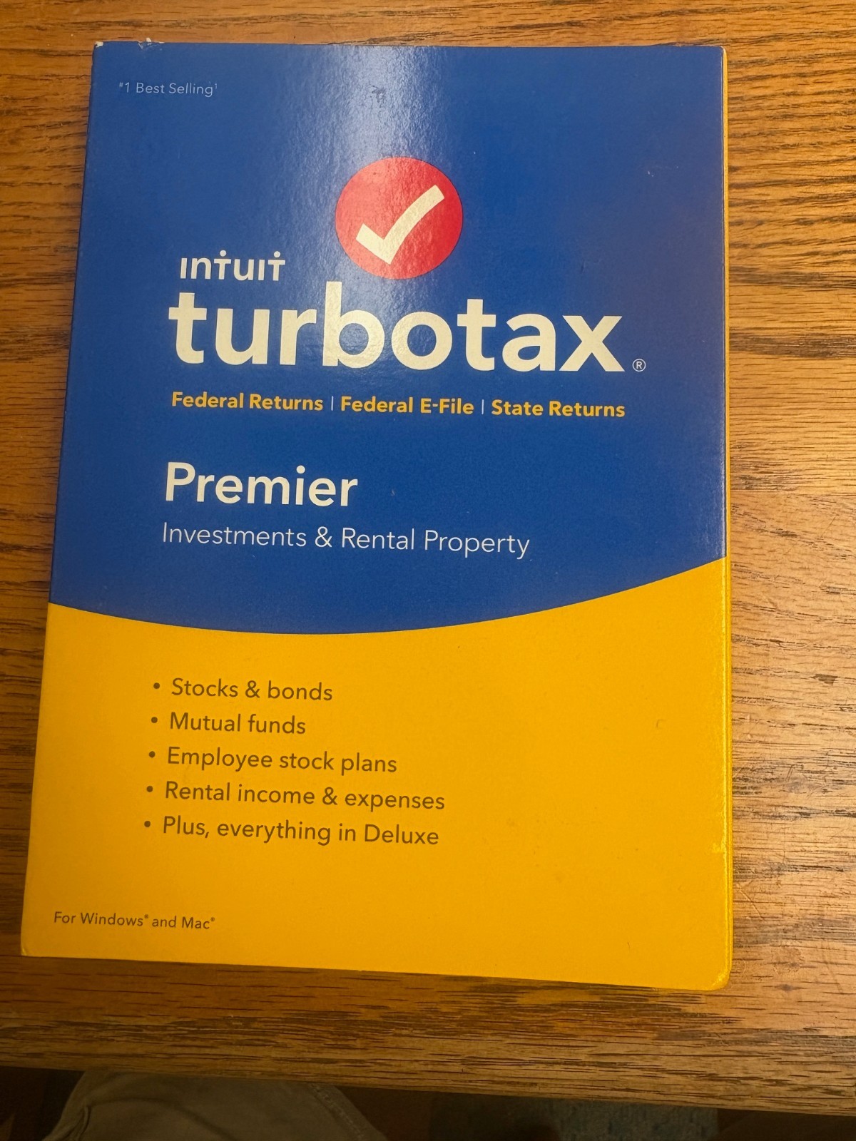 USED TurboTax 2016 PREMIER Federal & State CD Genuine Retail Intuit