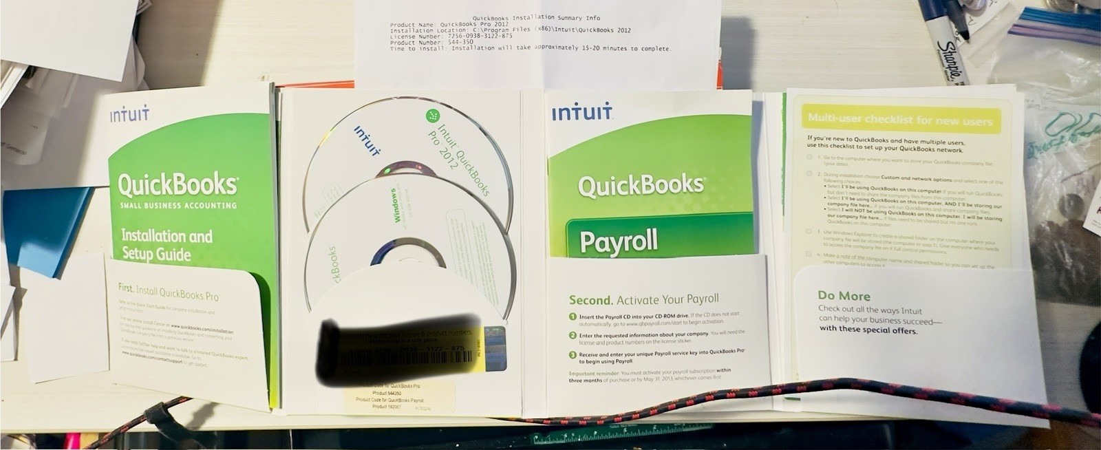 2012 Quickbooks Pro + Payroll 2in1 Value For Win XP7 small Business Accounting