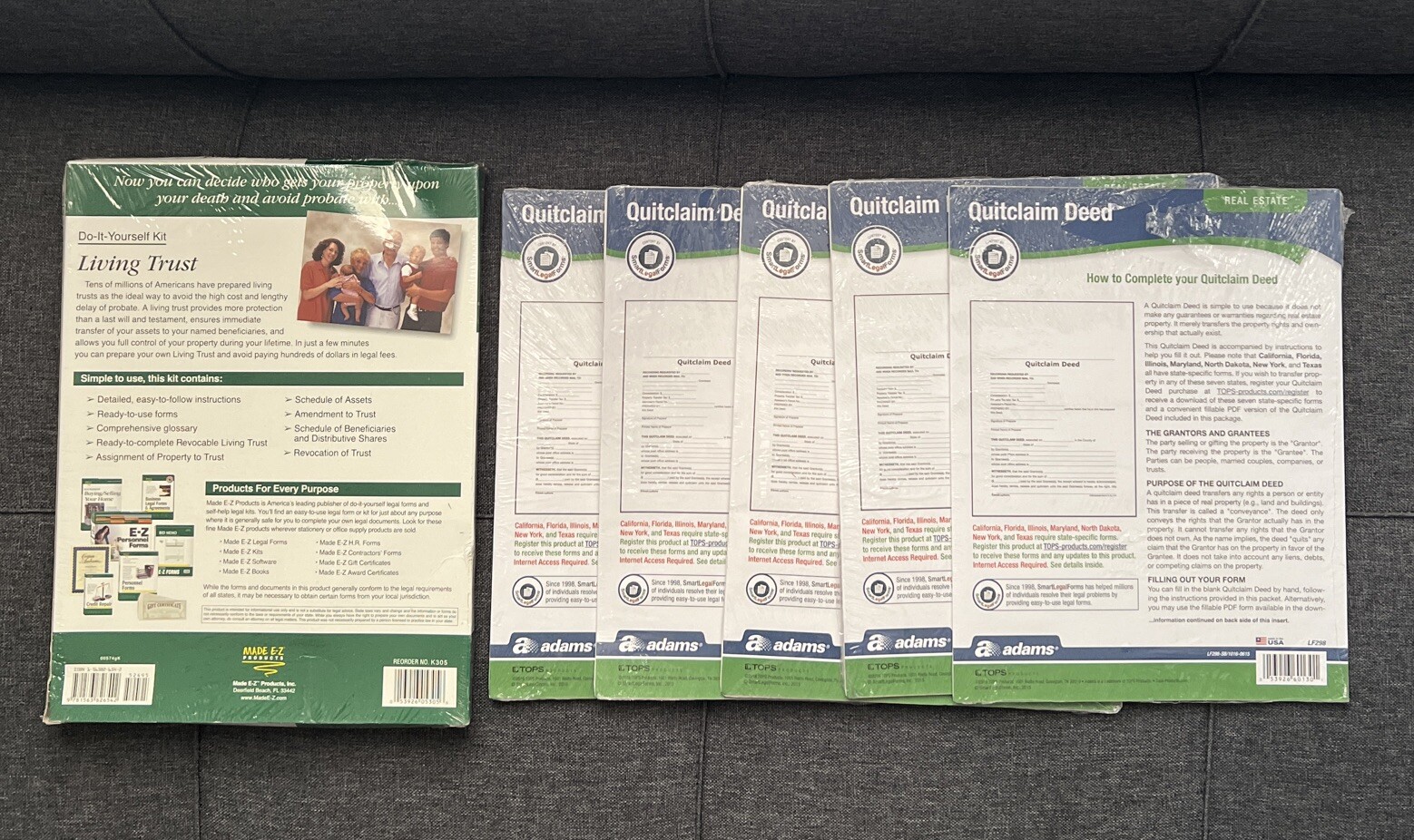 DIY Living Trust by Made E-Z Products Staff software /Adams Quitclaim Deed Forms