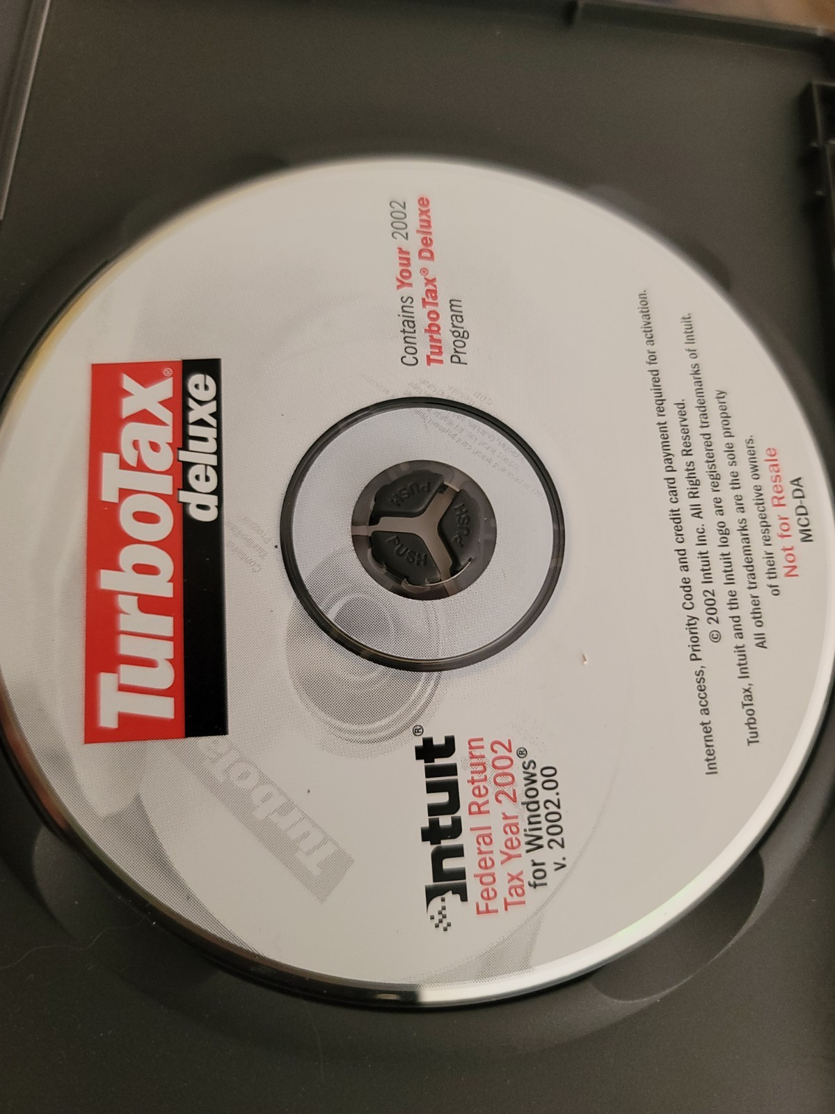 2002 TurboTax Deluxe + state+ e file