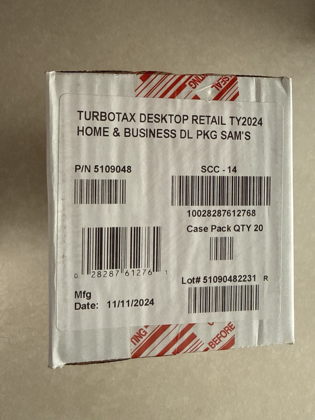NEW TurboTax Home & Business 2024 Unopened In a Box of 20