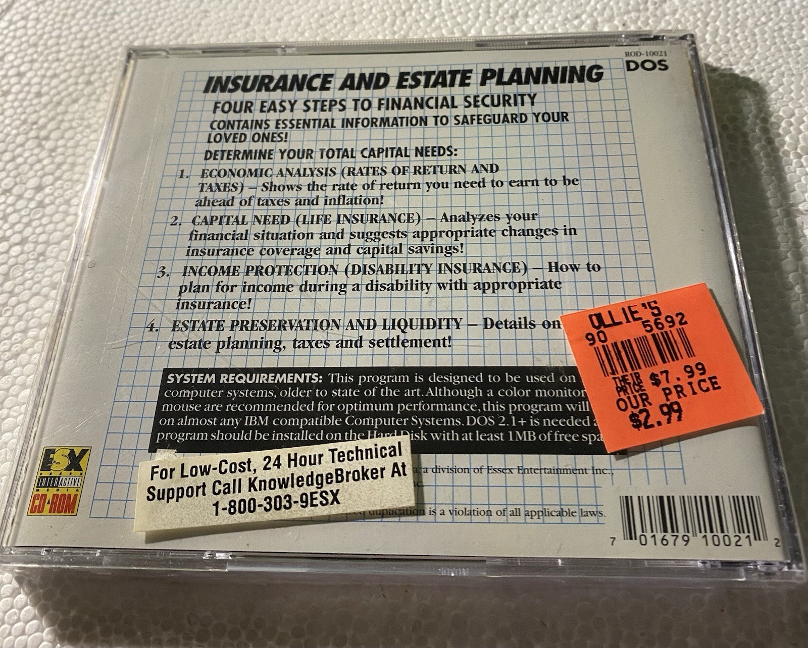 Insurance and Estate Planning CD-Rom Vintage New Sealed Free Fast Shipping.