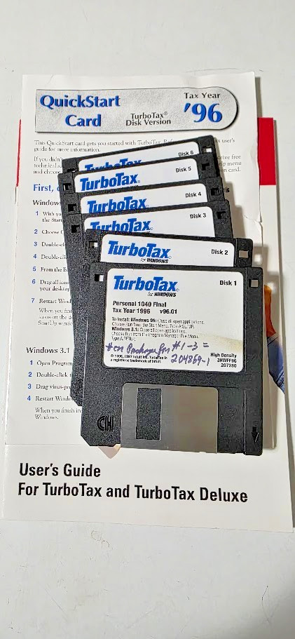 Lot Vintage Quicken TurboTax 1995-2010 (except 1997) Software Programs-15 total