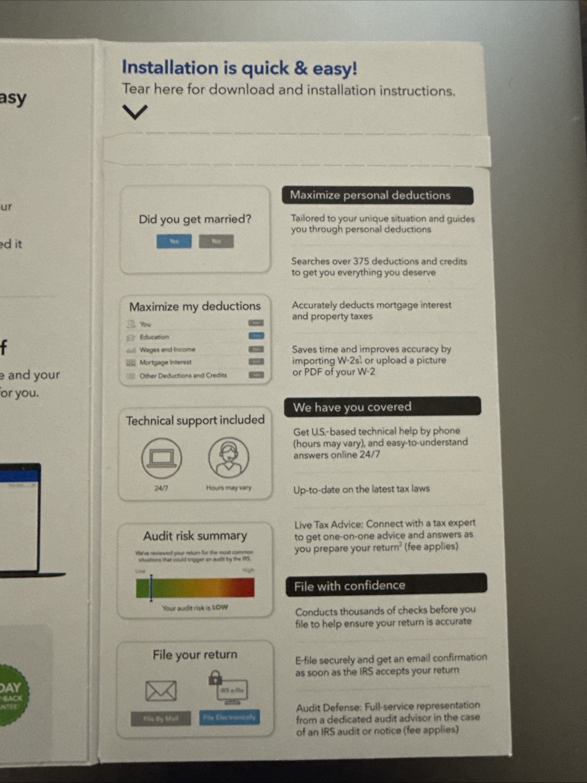 TurboTax Deluxe Desktop 2025 Federal & State Tax Return Product Key Card Desktop