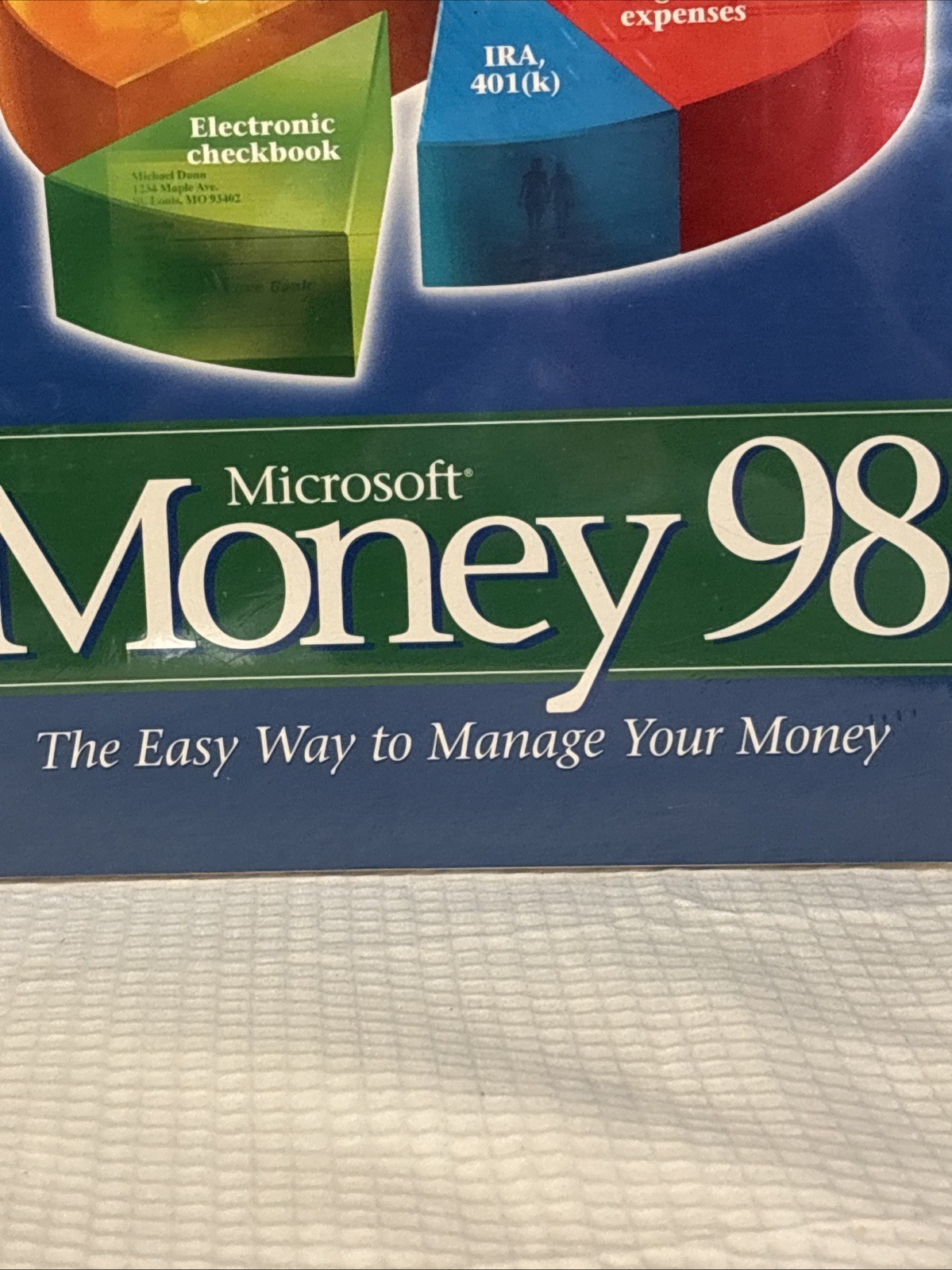 Vintage Microsoft Money 98 PC CD-ROM Software Windows 95/NT Big Box USA Made NEW