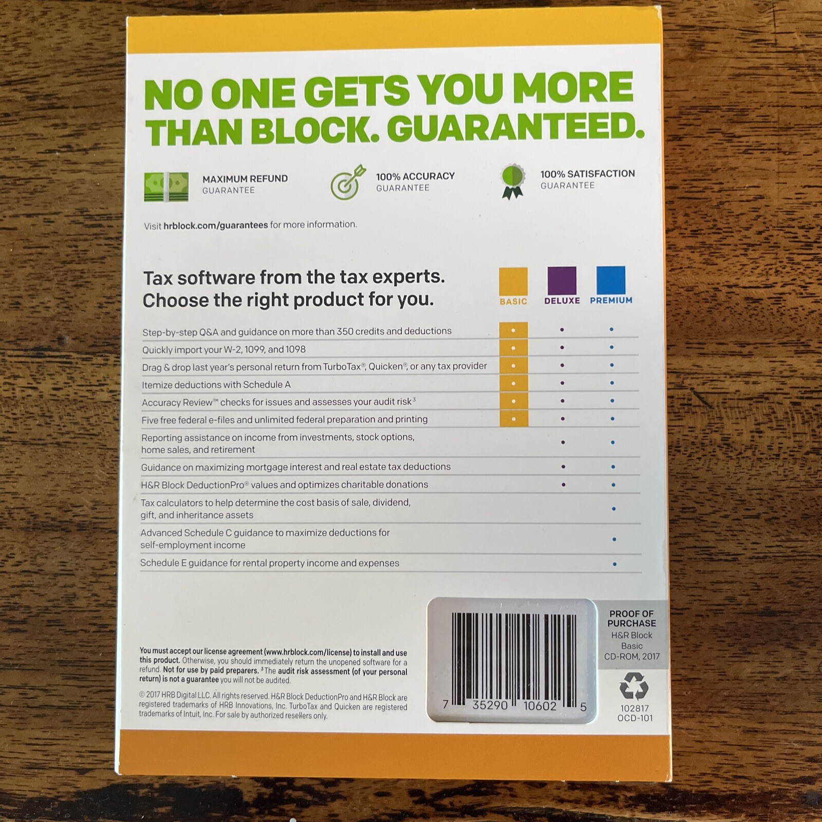 H&R Block Basic 2016 – CD – BRAND NEW – PC / MAC