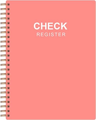 Check Register – A5 Check Book Register Books with Check & Transaction Rose