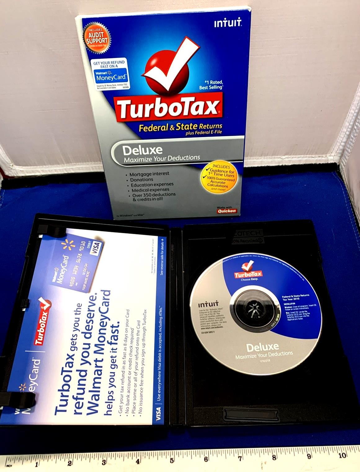 Turbo Tax Deluxe 2010 Federal & State Return Software for Windows & Mac