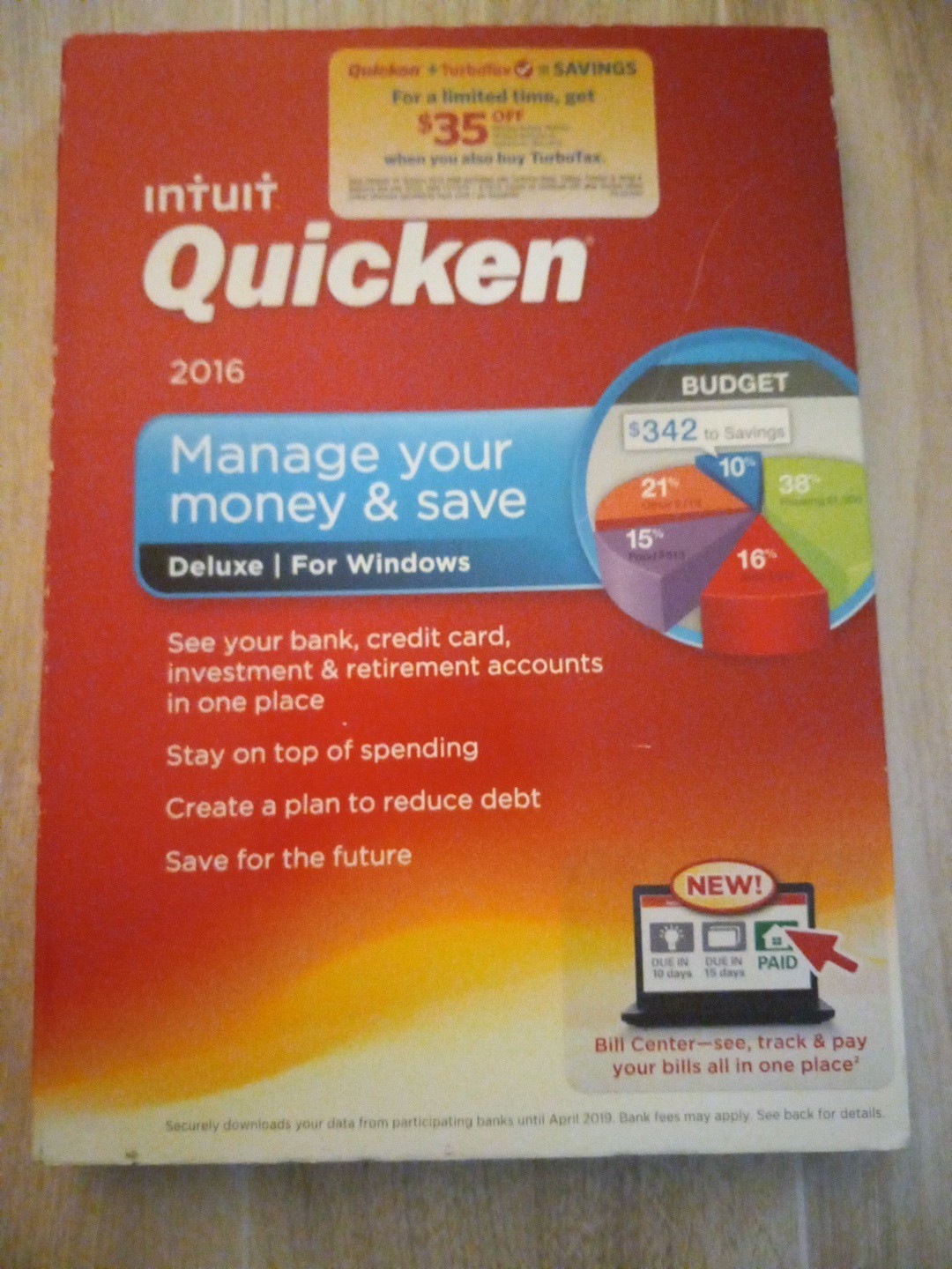 Intuit Quicken 2016 Deluxe For Windows Manage Your Money And Save