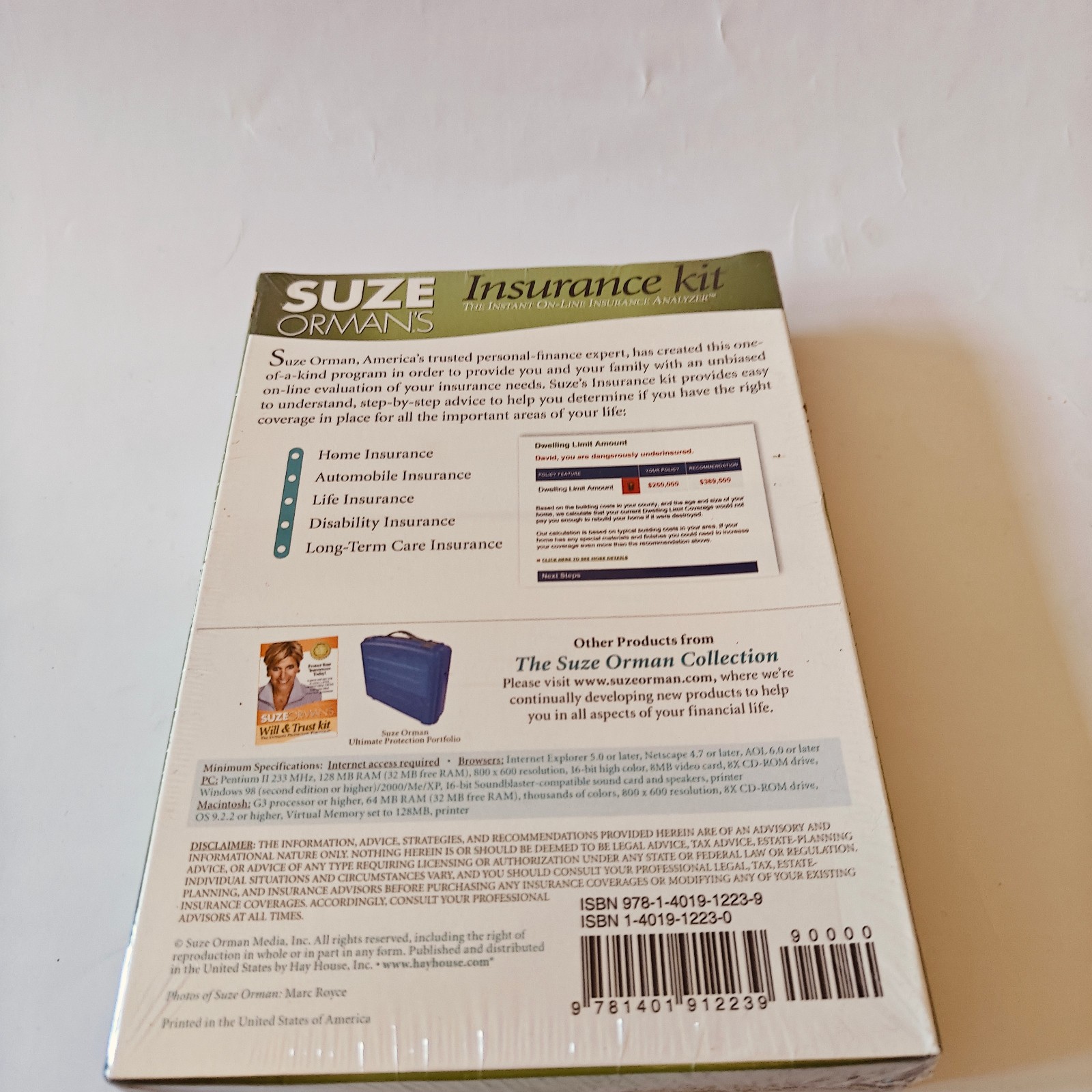 SUZE ORMAN: INSURANCE KIT – ON-LINE INSURANCE ANALYZER PC CD-ROM, WIN XP/2000