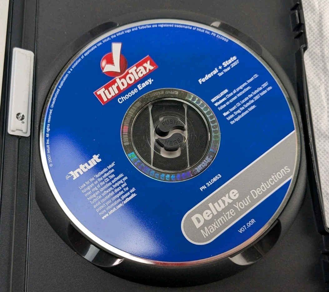 Turbo Tax Deluxe 2007