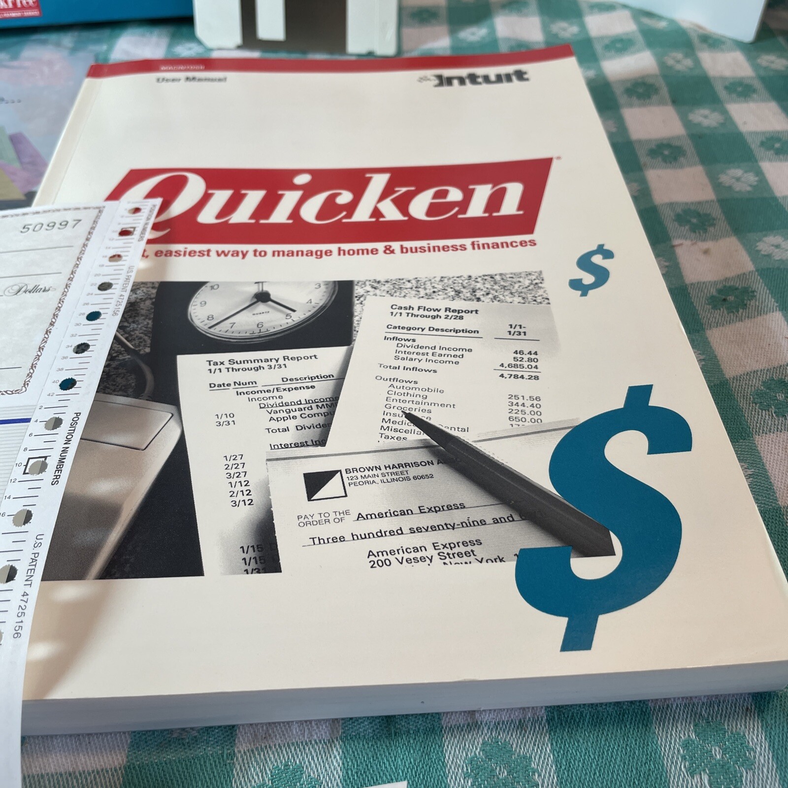 Macintosh 3.0 Quicken manage home & business finances intuit 1991 Floppy Disk