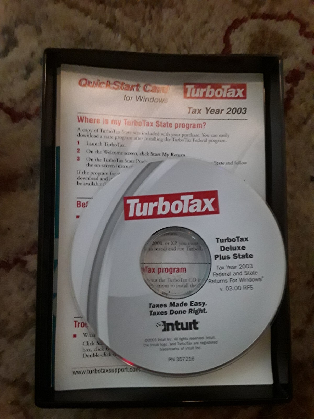 Intuit Turbo Tax Deluxe + State, 2003