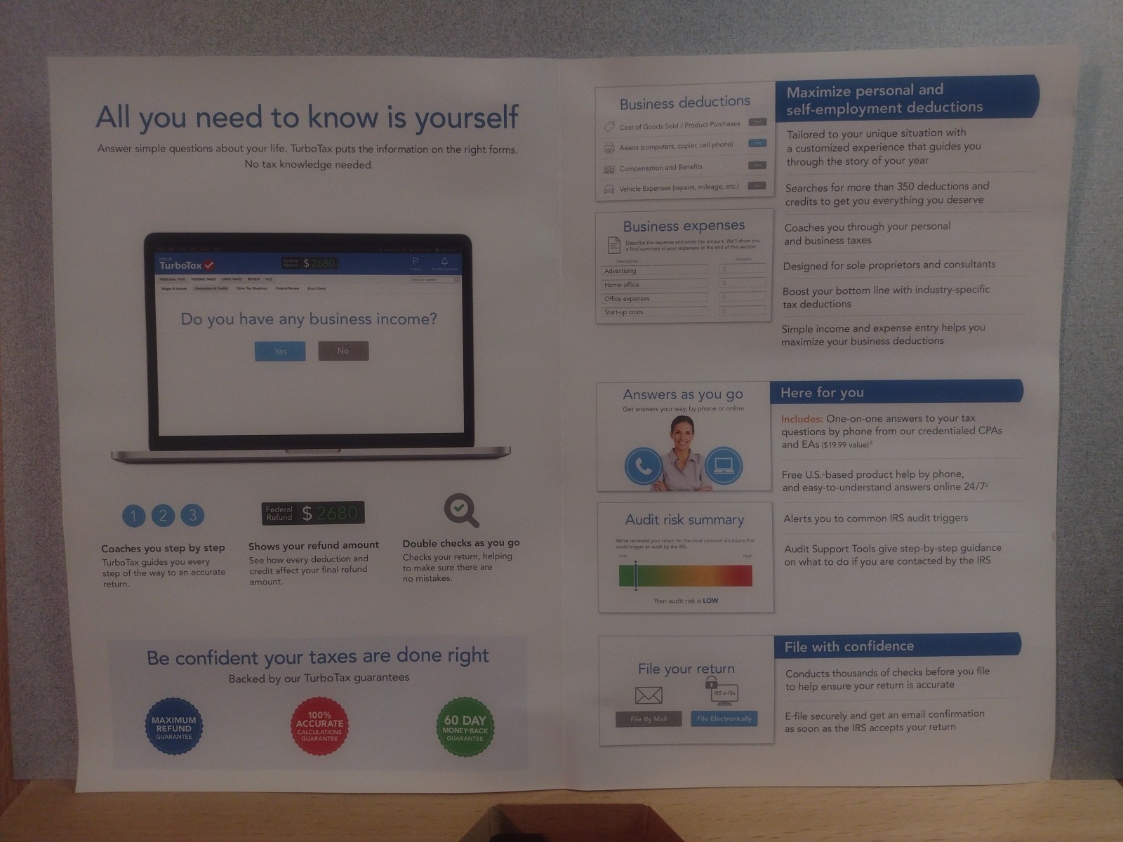 2015 TurboTax Home and Business CD Windows/Mac