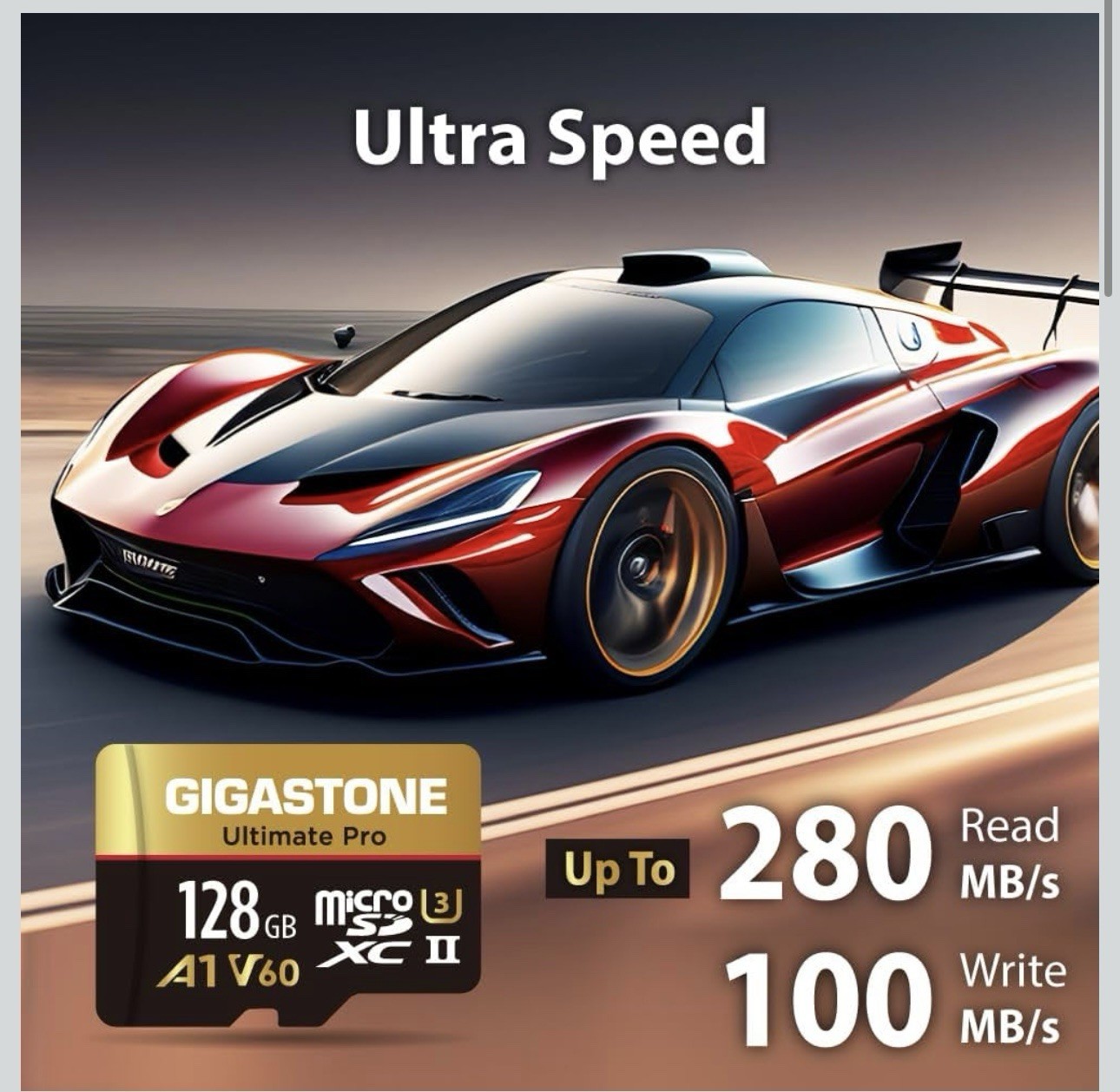 [5-Yrs Free Data Recovery] GIGASTONE 128GB Micro SD Card, Ultimate Pro, Micro