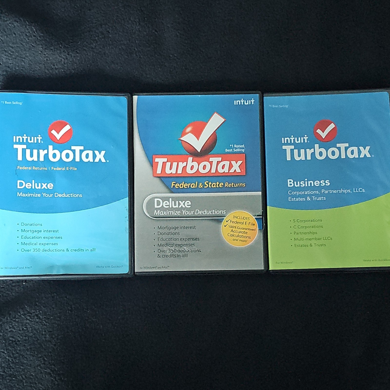 Intuit TurboTax Deluxe Tax Prep Software CD for Windows/Mac, English