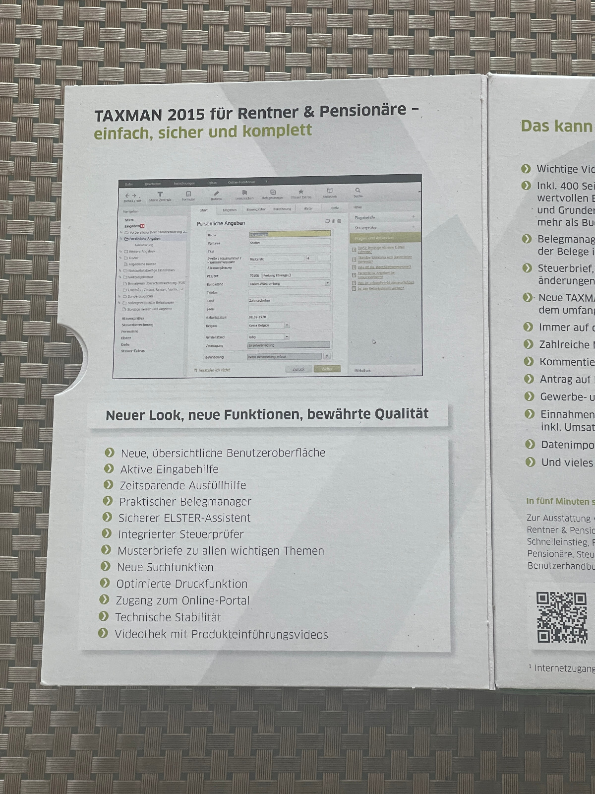 Lexware Taxman 2015 pensioners & pensioners tax year 2014 pensioner declaration new original packaging