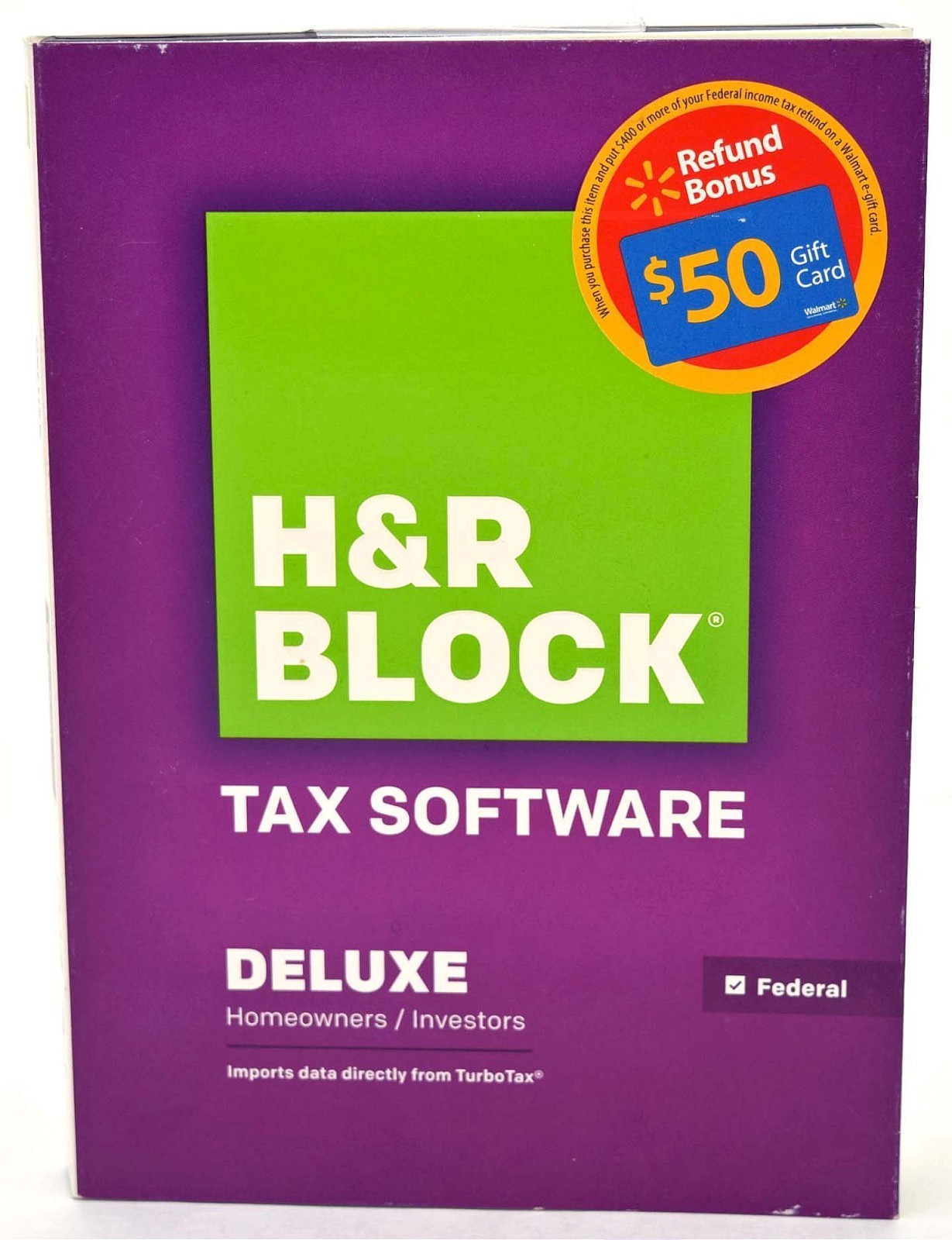 NEW H&R Block 2014 DELUXE Homeowner/Investor Tax Software taxes FEDERAL ONLY CD
