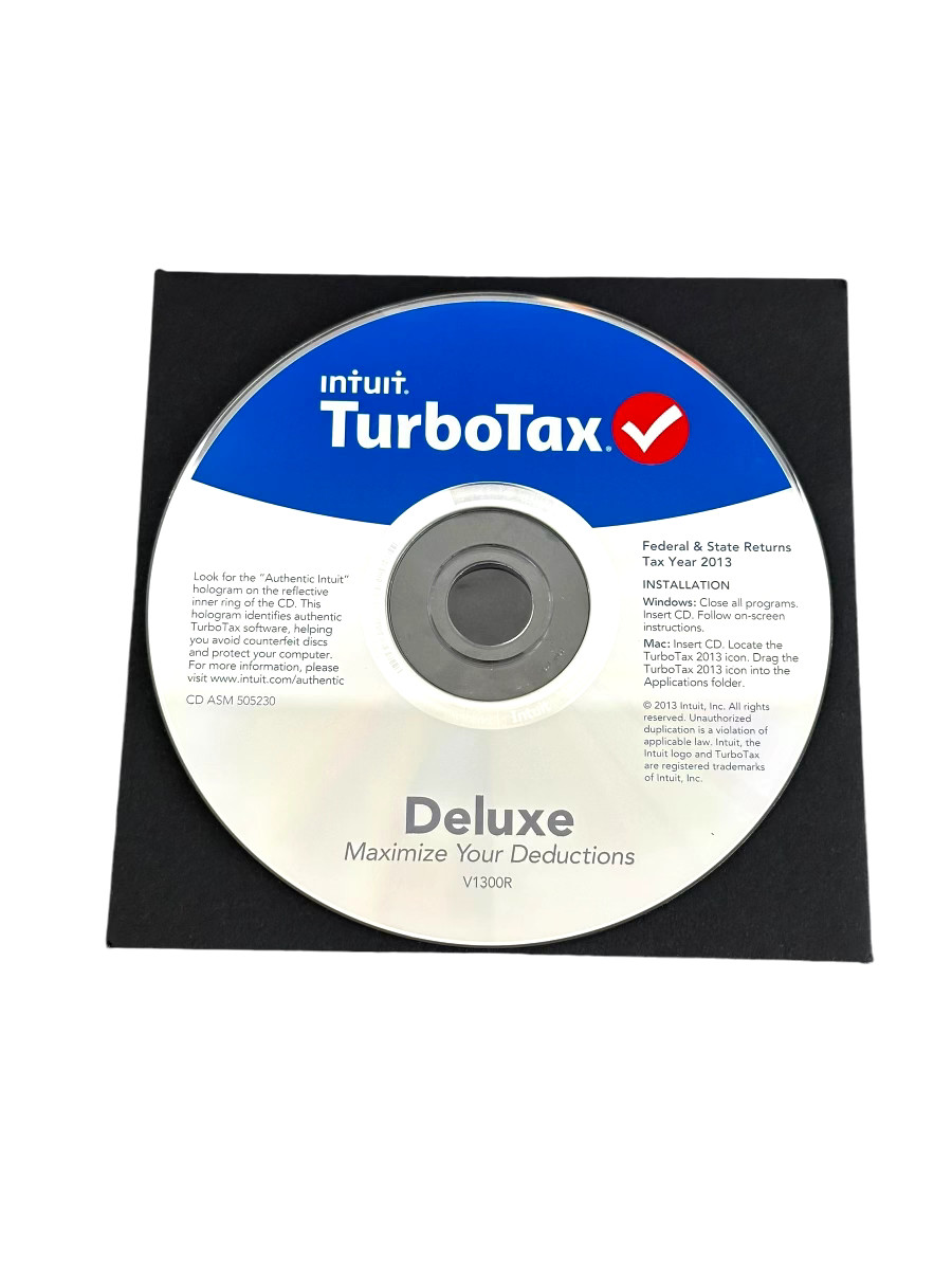 Intuit TurboTax Deluxe 2013 Federal & State Returns for Windows and MAC
