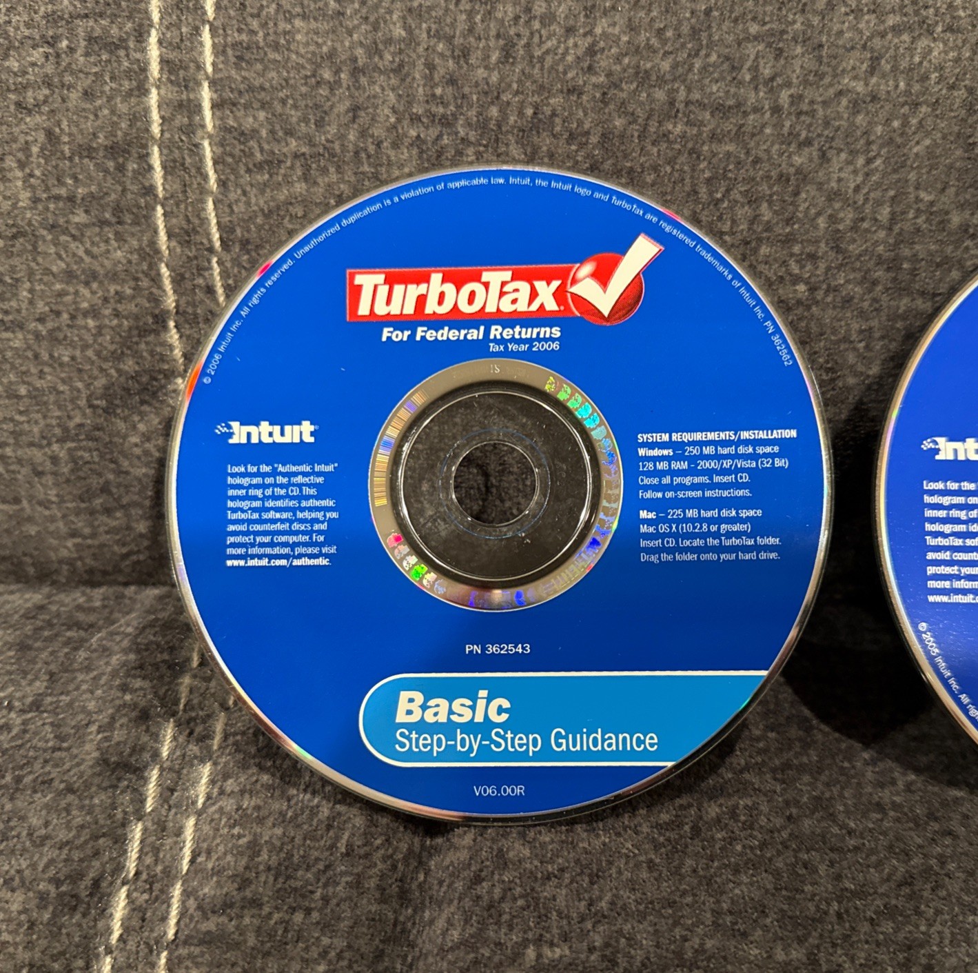 Intuit TurboTax Basic Tax Year 2005 For Windows & MAC w Step By Step Guidance!