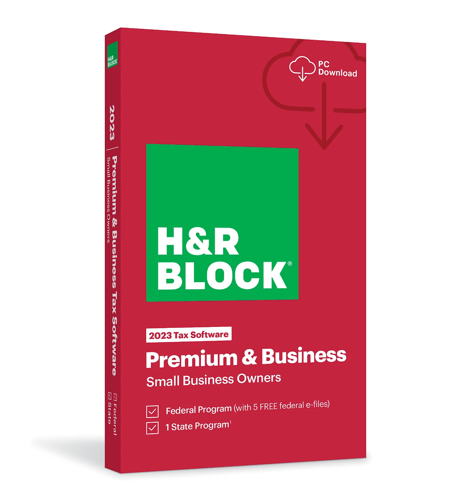 New 2023 H&R Block Tax Software Premium & Business Edition for Win/PC [Key Card]