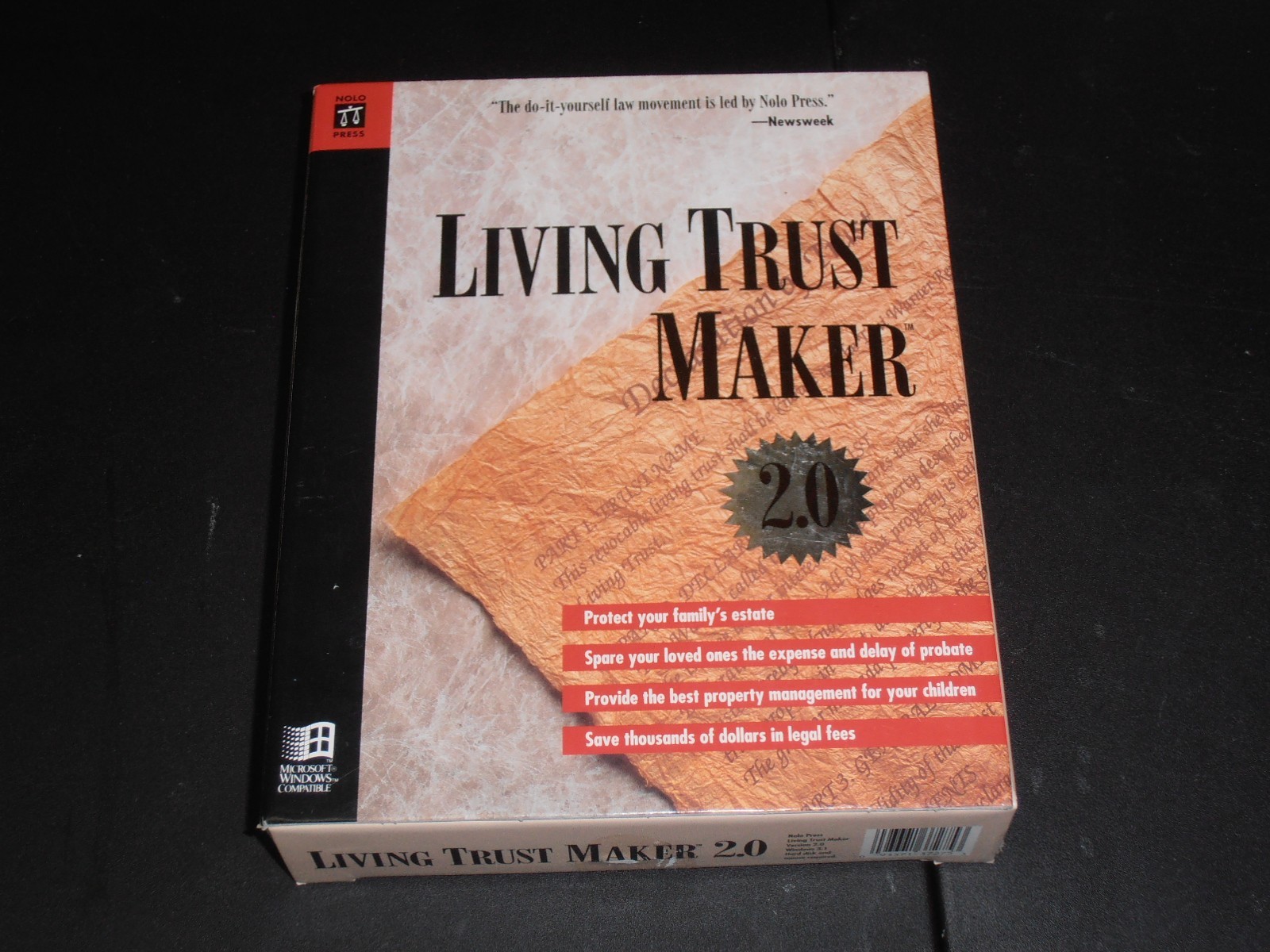 Living Trust Maker 2.0 (PC, 1994) Complete