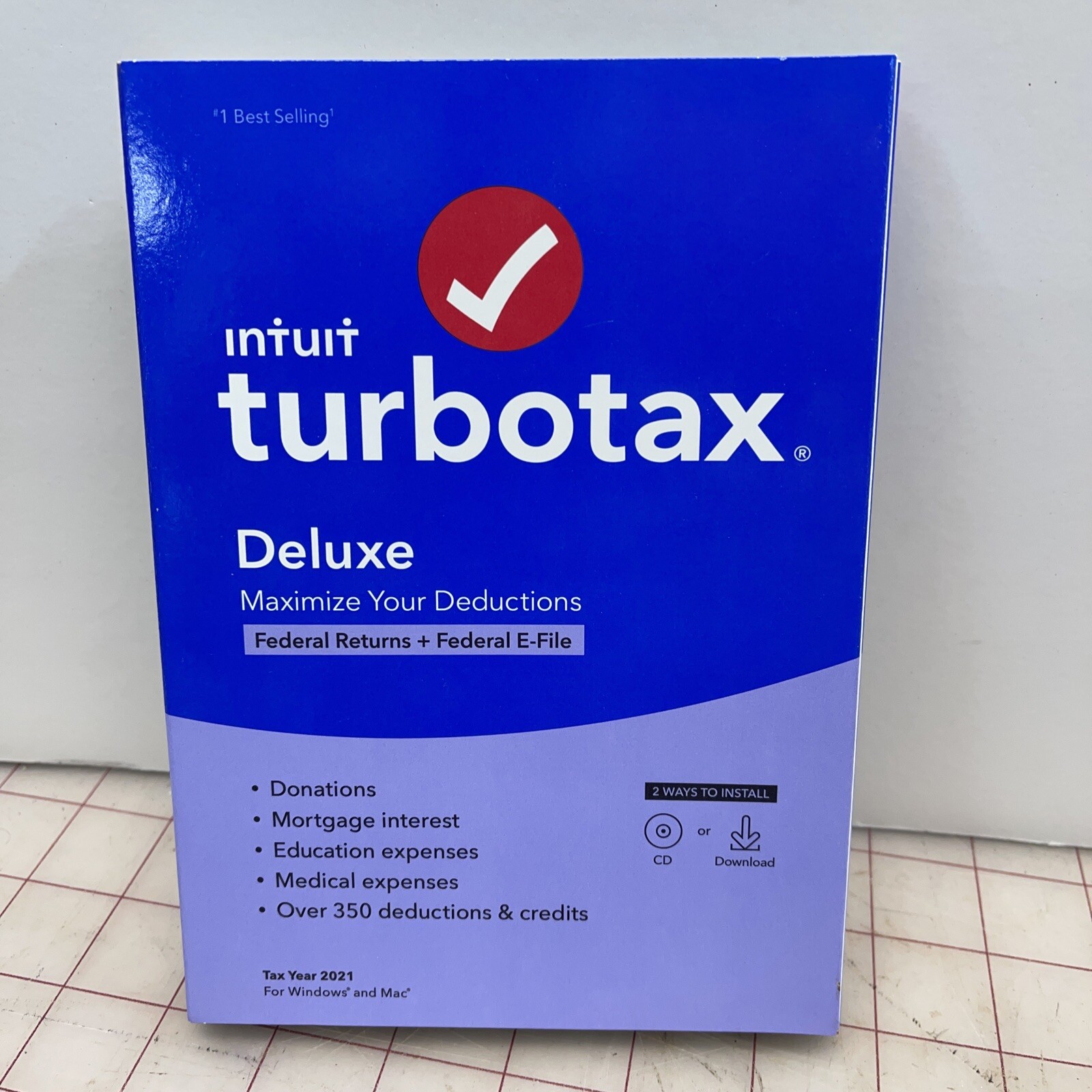 TurboTax DELUXE 2021 Federal+Efile Only NO State Windows /Mac NEW Sealed USA 🐿️