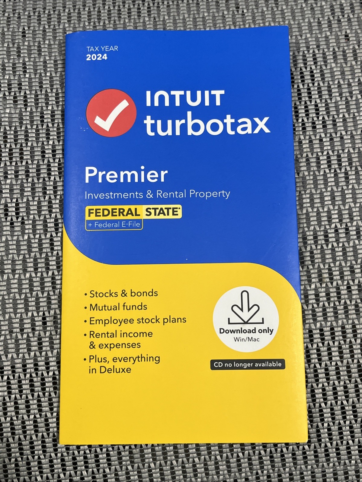 2024 Intuit Turbotax Premier Investments Rental Federal State Window Mac Sealed